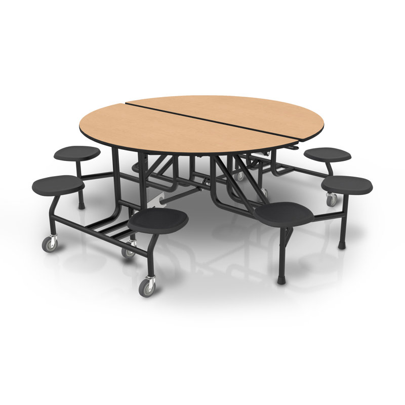 Palmer Hamilton 60" Round Stool Cafeteria Table with Steel Frame Wayfair